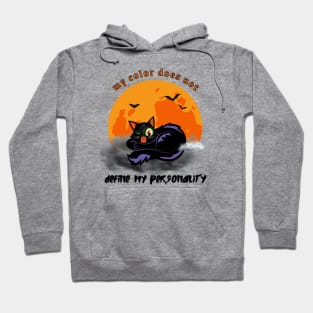 Black cat on a cloud, defying stereotypes Hoodie